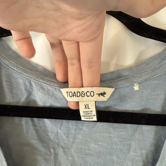 Toad and Co Tank Top Women's XL Blue Round Neck Organic Cotton Soft Pullover - Picture 6 of 11